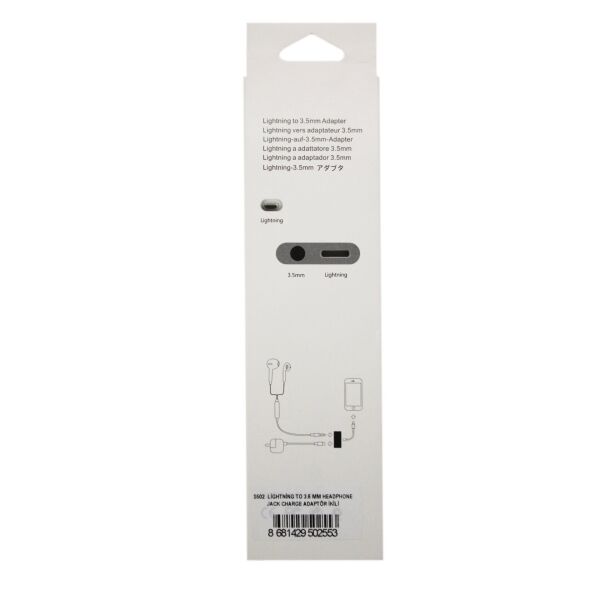 S502 Lightning to 3,5 mm ChargeAdaptor