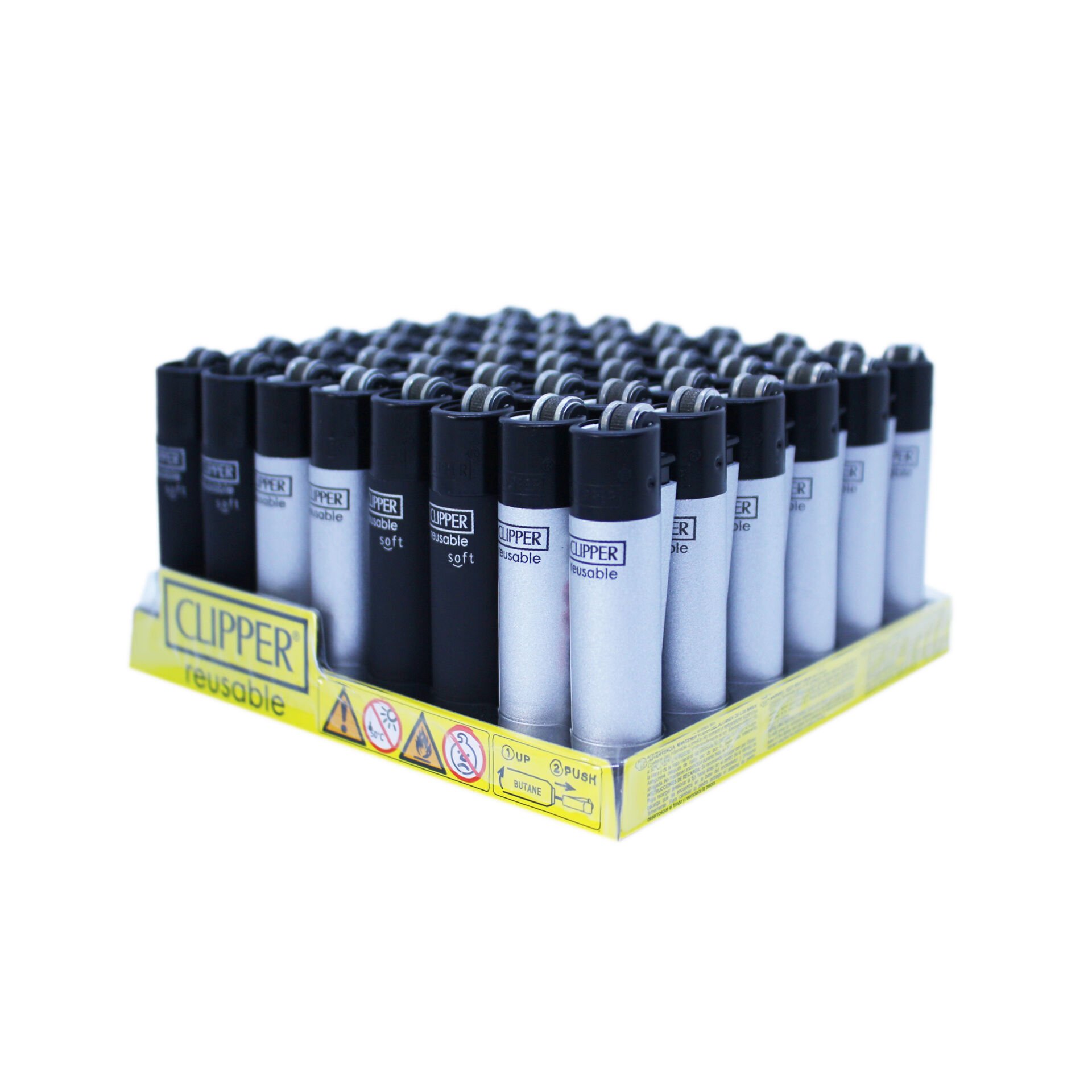 Clipper Micro Pocket Black Silver 48'li