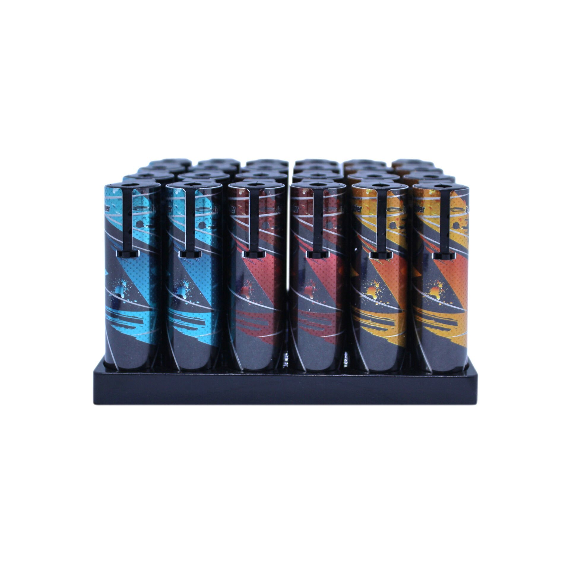 i-Lighter Metal Kılıf Rezistanslı Desenli 24'lü